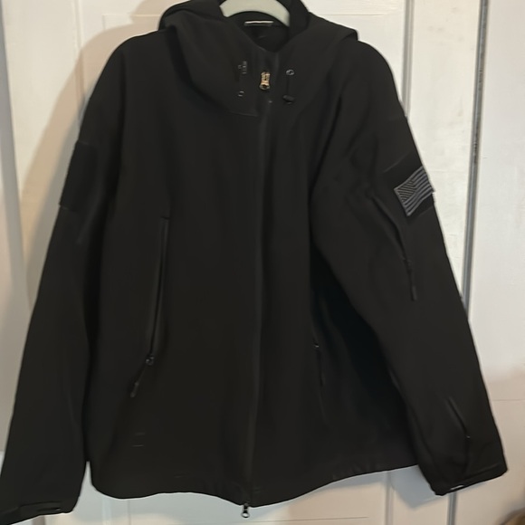 BLACK HOODED JACKET - Picture 5 of 7